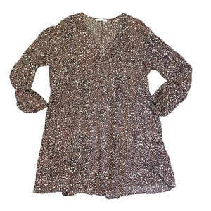 Cotton On Animal Print Long Sleeve dress size 16